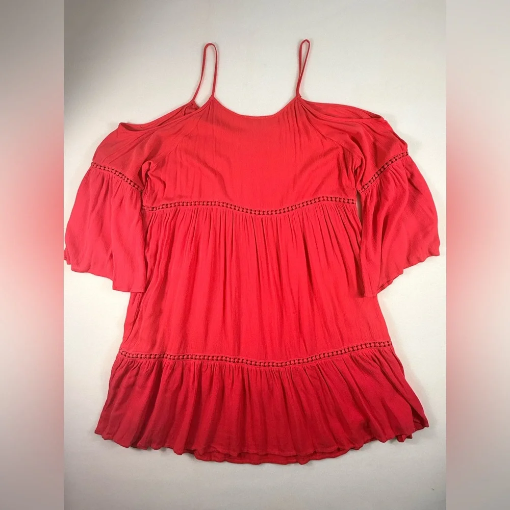 Umgee Coral Cold-Shoulder Tunic Dress Womens XL - Picture 9 of 11